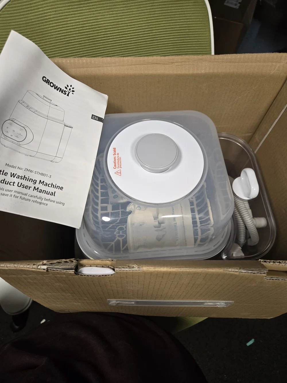 Grownsy White Bottle Washing Machine - Automatic Sterilizer and Dryer
